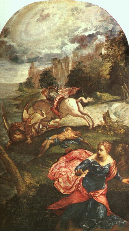 Jacopo Robusti Tintoretto St.George and the Dragon China oil painting art